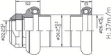 Tecora E Ball Head Set 1 Inch Wire Cartr Alu 26.4 Kegle sølv