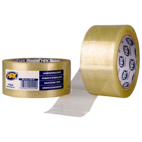 Baten handelsfirma hpx emballagetape - gennemsigtig 50 mm x 66 m