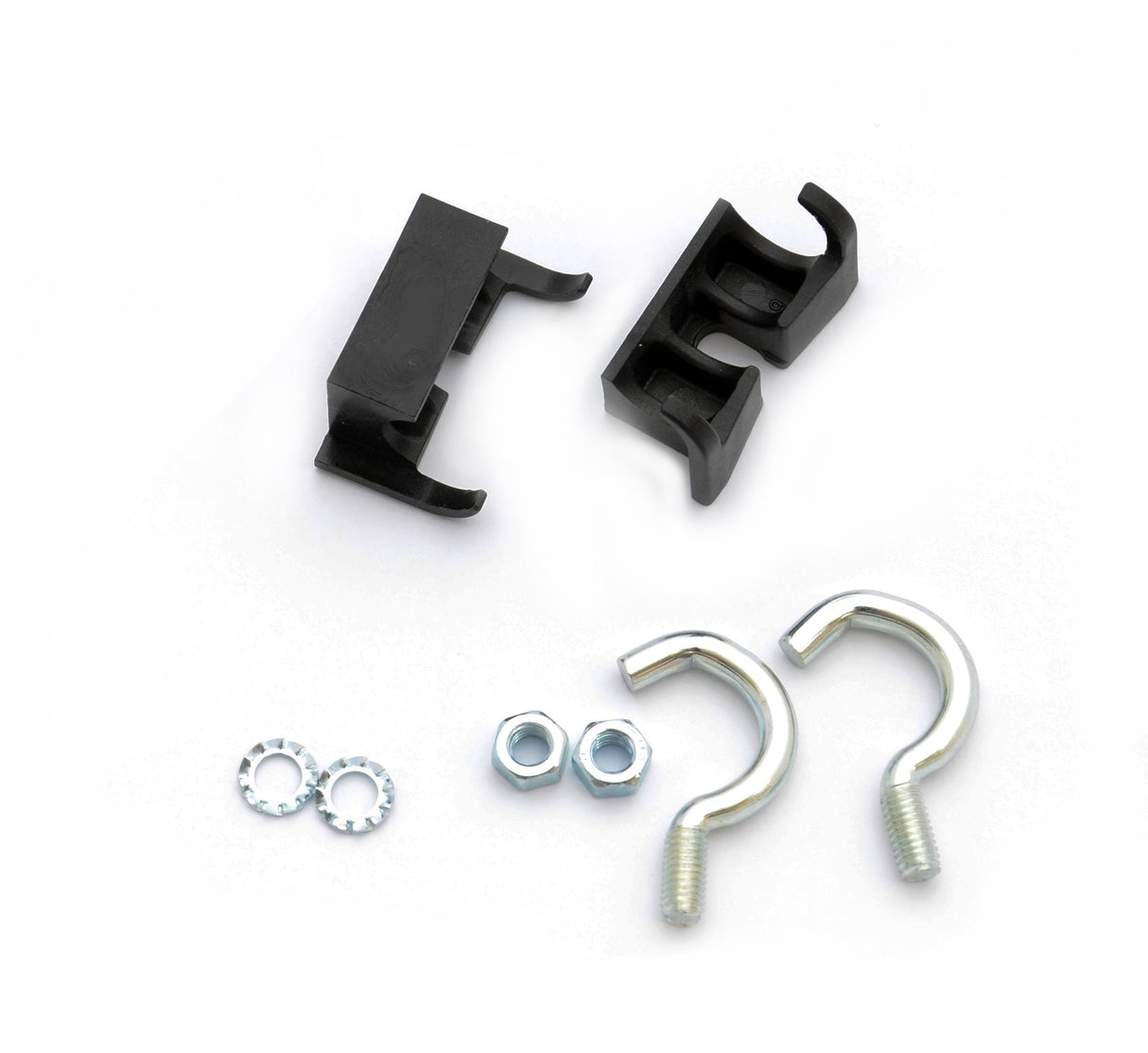 Simson Ring Lock Montering Set Normal - 2 Hooks, 2 klemmer, 2 bolte, 2 ringe - sort