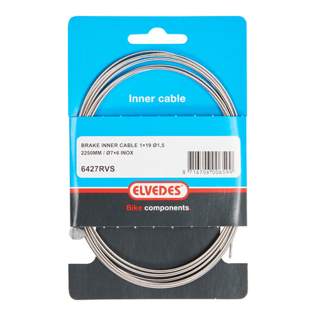 Rem indendørs kabel Elvedes 2250mm rustfrit stål Ø1.5mm t-nippel (på kort)