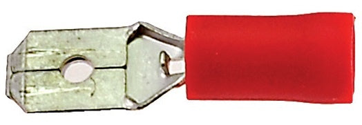 Bofix kabelsko fladt 6,3 mm. mand rød