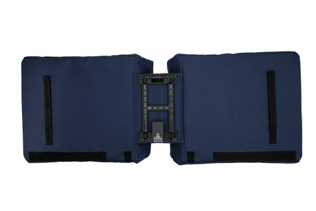 Burgere - new looxs new looxs ® odense double mik - dobbelt cykeltaske - velegnet til elcykler - aftagelig taske til mik bagagebærer - vandafvisende polyester - 39 liter - mørkeblå