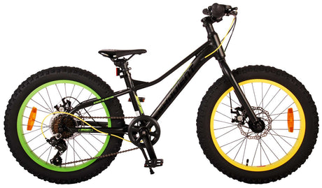 Volare Gradient Children's Bicycle - Drenge - 20 tommer - Black Yellow Green - 6 Speed - Prime Collection