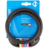 Messinglås m-wave nummer kabellås silikone sort 65cm12mm