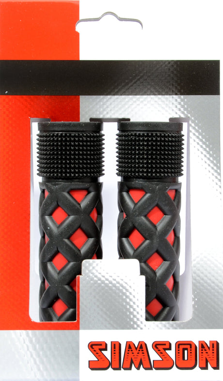 Simson Children's Handles - Universal - Red Black - Justerbar - Grip Shift