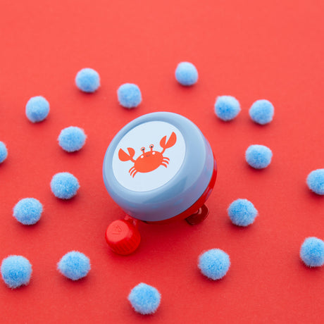 Widek b.v. widek kinderbel explorer clappy crab rood blauw op kaart