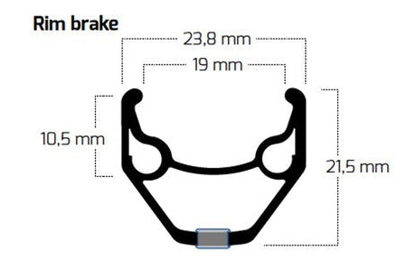 Ryde b.v. velg 26' - 14 zac2000 26 -559 zwart 32 gts. cnc