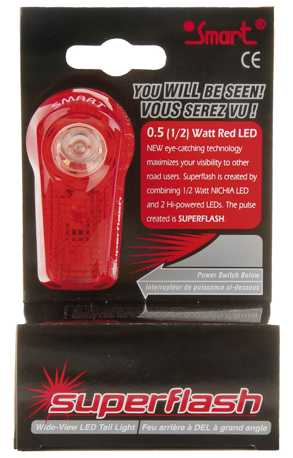 Messinglås smart RL317R-01 3-LED rød superblitz