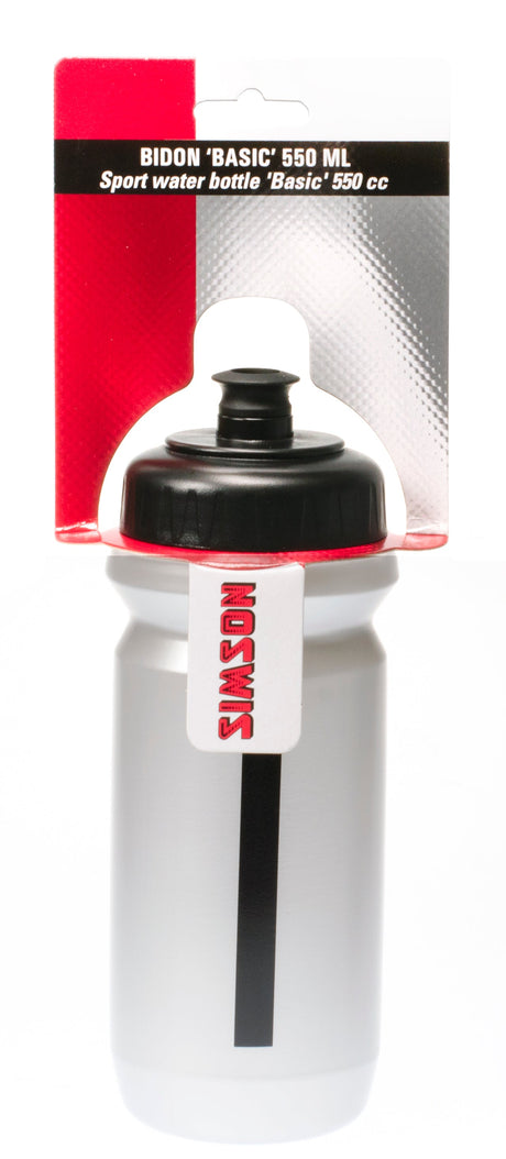 Simson Bidon Mouth Basic 550 ml sortgrå på kortet