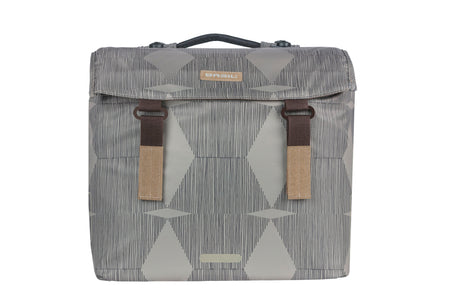 Basil elegance dobbelt cykelpose, genanvendt kæledyr, vandforskydning, mik, sort, 40-49L