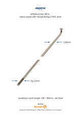 Buzaglo eger 286-14 alpina ø2.00mm fg 2.3 rustfrit stål - sølv (144 stk) 1