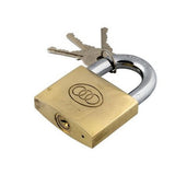 Buzaglo tre-cirkel hængelås firkantet 32 ​​mm. messing nr. 263