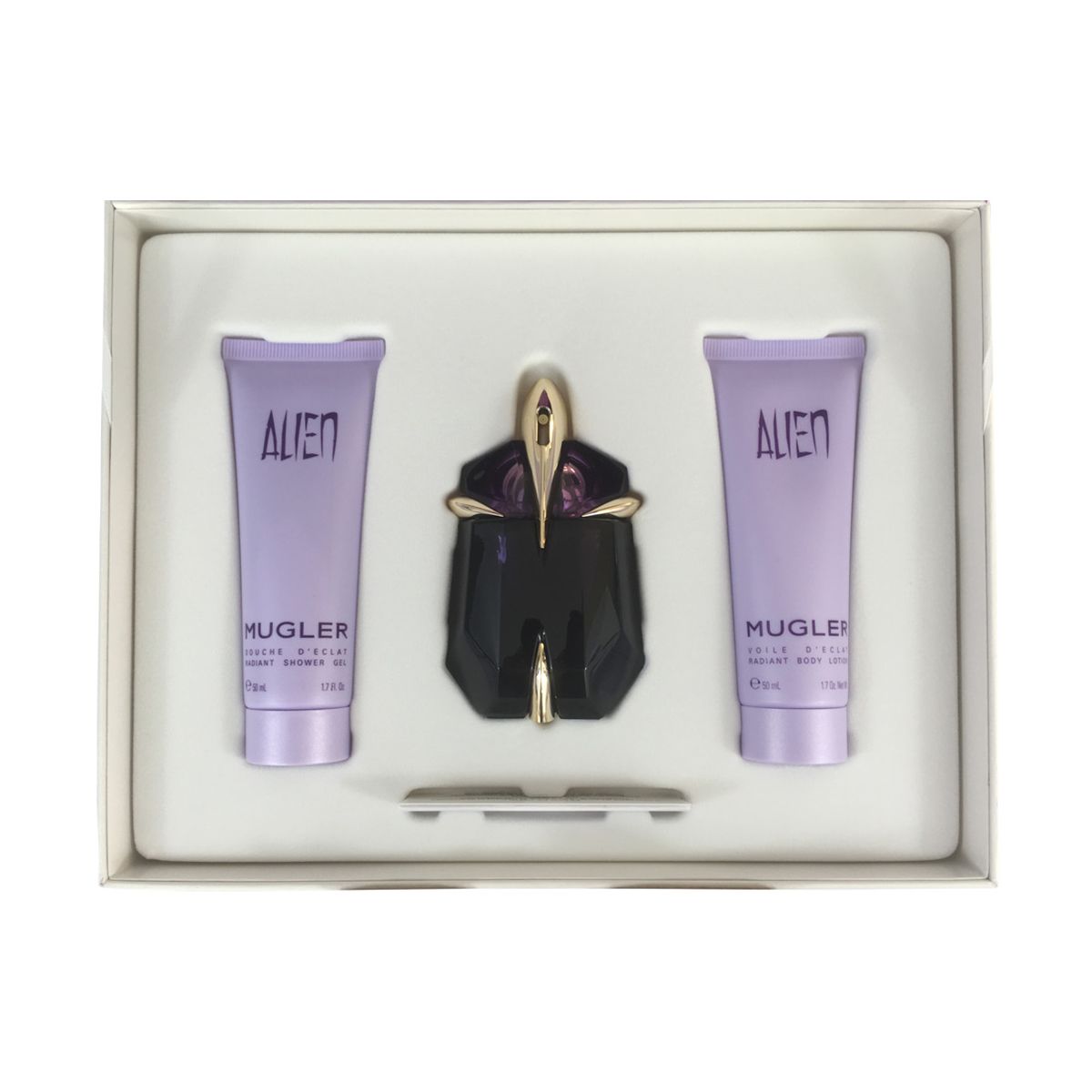 Thierry Mugler alien gavesæt eau de parfume spray 60ml + body 50ml + eau de parfume 10ml