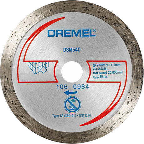 Dremel dsm540 2615s540jb diamantskæreskive 77 mm 1 stykke(r) fliser, mursten, marmor, porcelæn, keramik