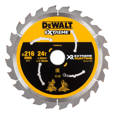 Dewalt tilbehør dt99568 xr rundsavklinge 216x30mm 24 tænder - dt99568-qz