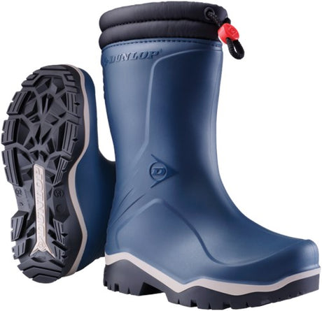 Dunlop k354061 blizzard kinderlaars gevoerd pvc blauw grijs zwart - maat 28 - 00.032.004.28