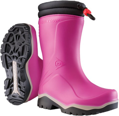 Dunlop k374061 blizzard kinderlaars gevoerd pvc roze grijs zwart - maat 28 - 00.032.005.28