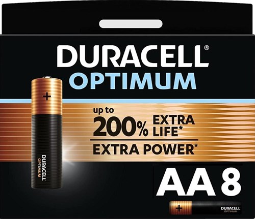 Duracell optimum 200% batteri aa blister (8) - 3014002