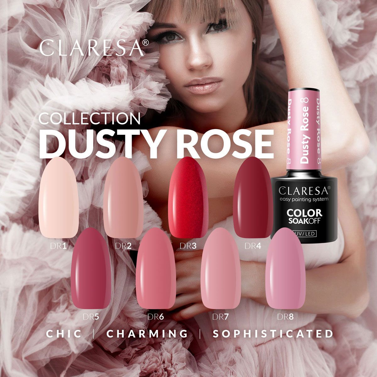 Claresa UV LED Gel Polish 5ml Dusty Rose 2