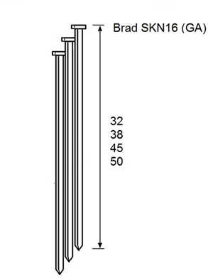 Dutack brad skn16 cnk 32mm 20° doos - 2000 stuks - 5138050