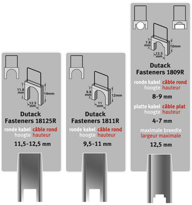 Dutack kabelniet 1811 cnk 12mm blister 200 st. - 5011005