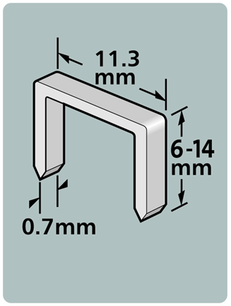 Dutack hæfteklammerserie 53 cnk 6mm blister 1000 stk. - 5011012