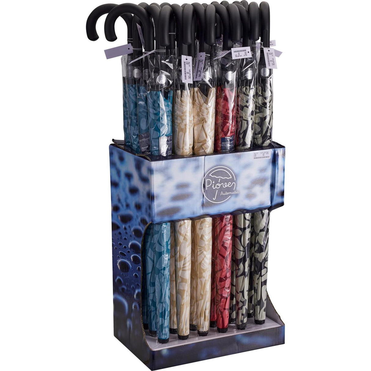 Paraply 4 assorteret polyester