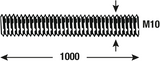 Connex gevindstang m10 1m rustfrit stål - dy250695