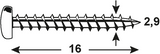 Connex pladeskrue 2,9x16 30 stk rustfrit stål-a4 - dy4822916