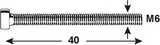Connex bzk bolt lav kcil m6x40 4 stk rustfrit stål-a4 - dy4880640