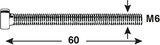 Connex bzk bolt lav kcil m6x60 2stk rustfrit stål-a4 - dy4880660