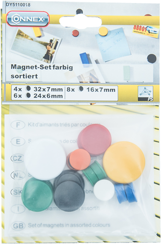 Connex magneter (forskellige størrelser) 18stk - dy5110018