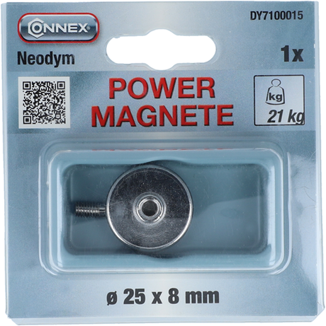 Connex magnet neodym krog d25 21kg - dy7100015