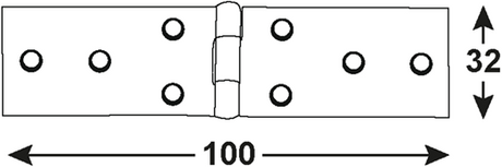 Connex tafelscharnier 100x32 bvz - dyb2006301