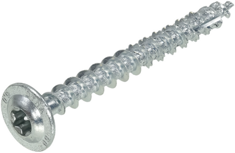 Dynaplus houtbouwschroef verzinkt tellerkop voldraad +snijpunt torx tx30 6.0x40 | 100 stuks - 0286.01.49601