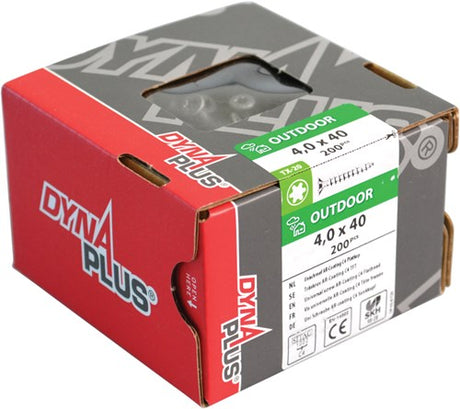 Dynaplus unischroef spaanplaatschroef ar-coating platkop deeldraad torx tx25 4.5x40 24 | 200 stuks - 0281.08.33602