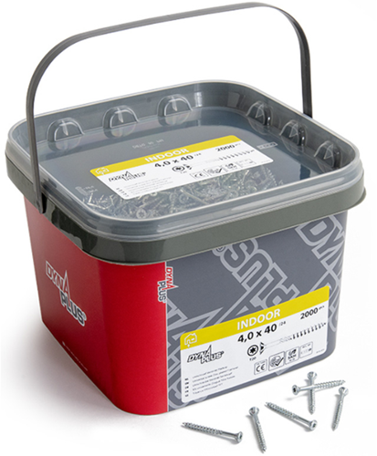 Dynaplus unischroef spaanplaatschroef verzinkt platkop deeldraad torx tx20 4.0x40 24 | 2000 stuks - 0289.11.25602