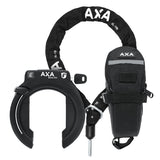 Axa XXL Black Ring Lock + Saddle Bag + Ulc100 halskæde
