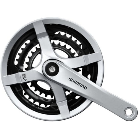 Shimano - kranksæt fc-ty501 - 170 mm krankarm – 48 × 38 × 28t – sølv