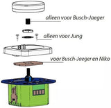 Enzo ecodim hulpsetje voor led dimmer (knopje 4-6mm plaatje schroef) - 4355445