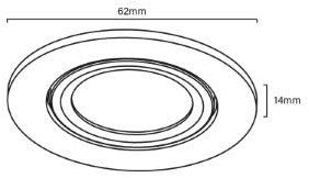 Enzo ecodim led meubelspot 3w 2700k 62mm rond zwart - led4905