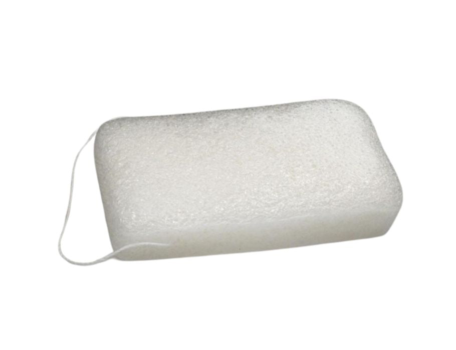 Ecoluba konjac svamp - hvid - rektangulær