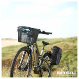 Basil Miles Bicycle -rygsæk - Multifunktionel grå cykelpose til kvindelige mænd - 17L - Hook -on -system