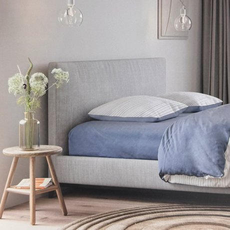Knus eden jersey hoeslaken allure blauw 180 x 200cm