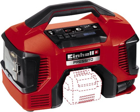Einhell pressito solo - batterikompressor | 18v | 11 takter | 21 l min - 4020460 4020460