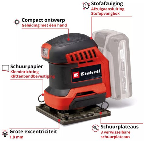 Einhell te-os 18 113 3x li - trådløs multi-sliber | 18v | uden batterier og oplader - 4460730