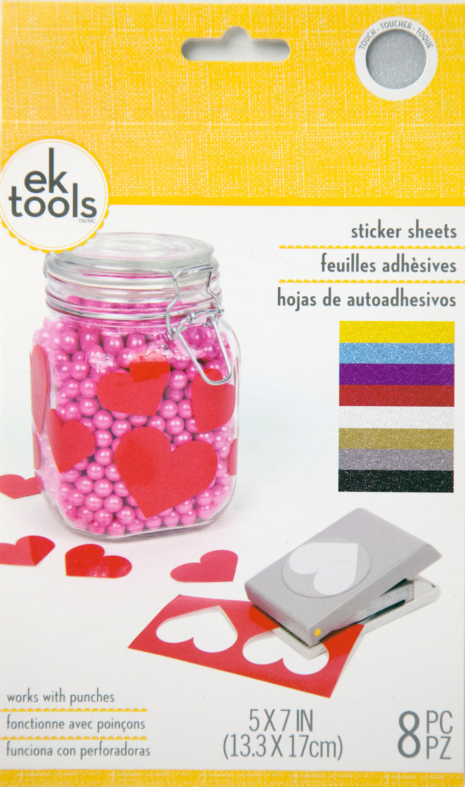 Ek tools • glitter sticker ark 8 stk
