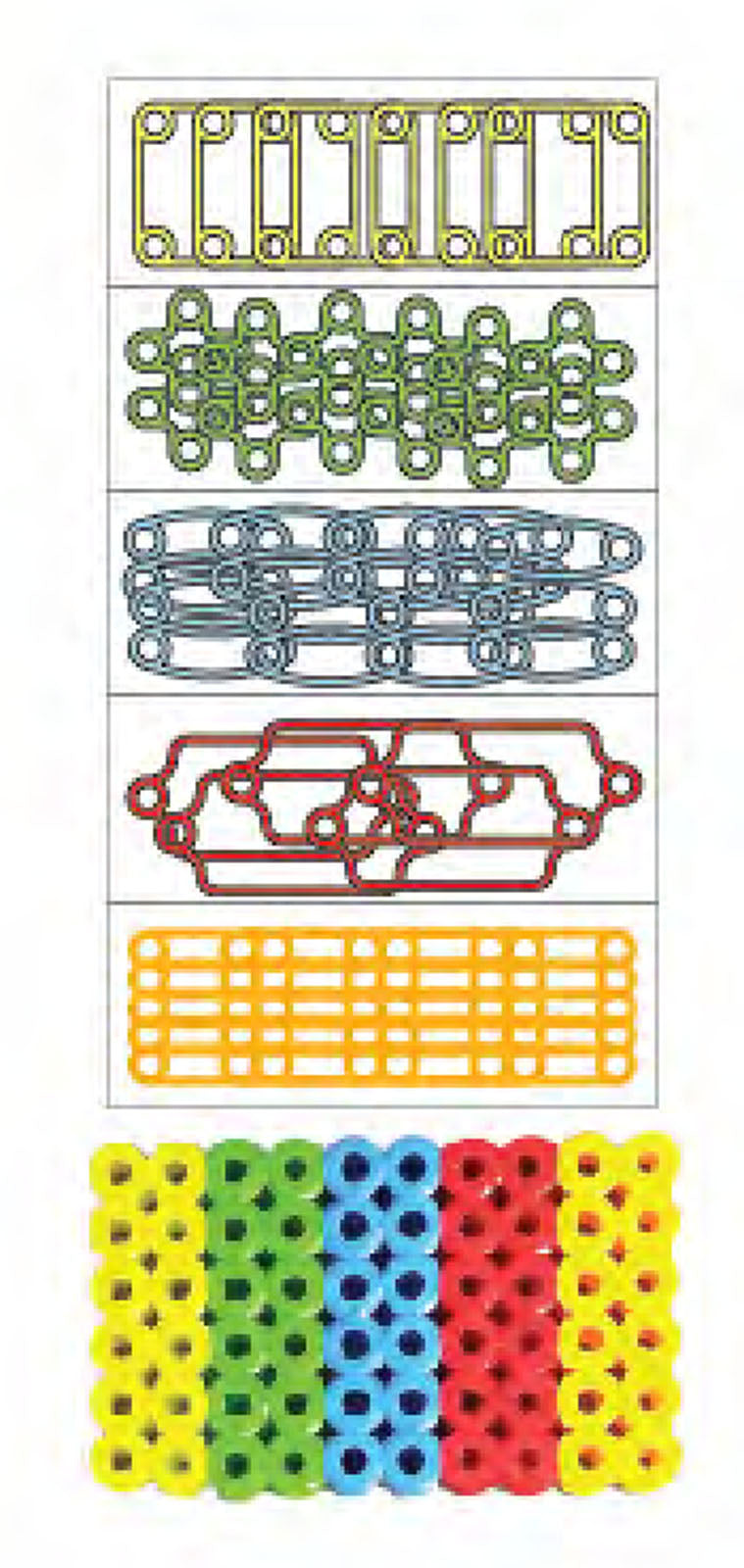 Perler • primær blanding strygeperleformer