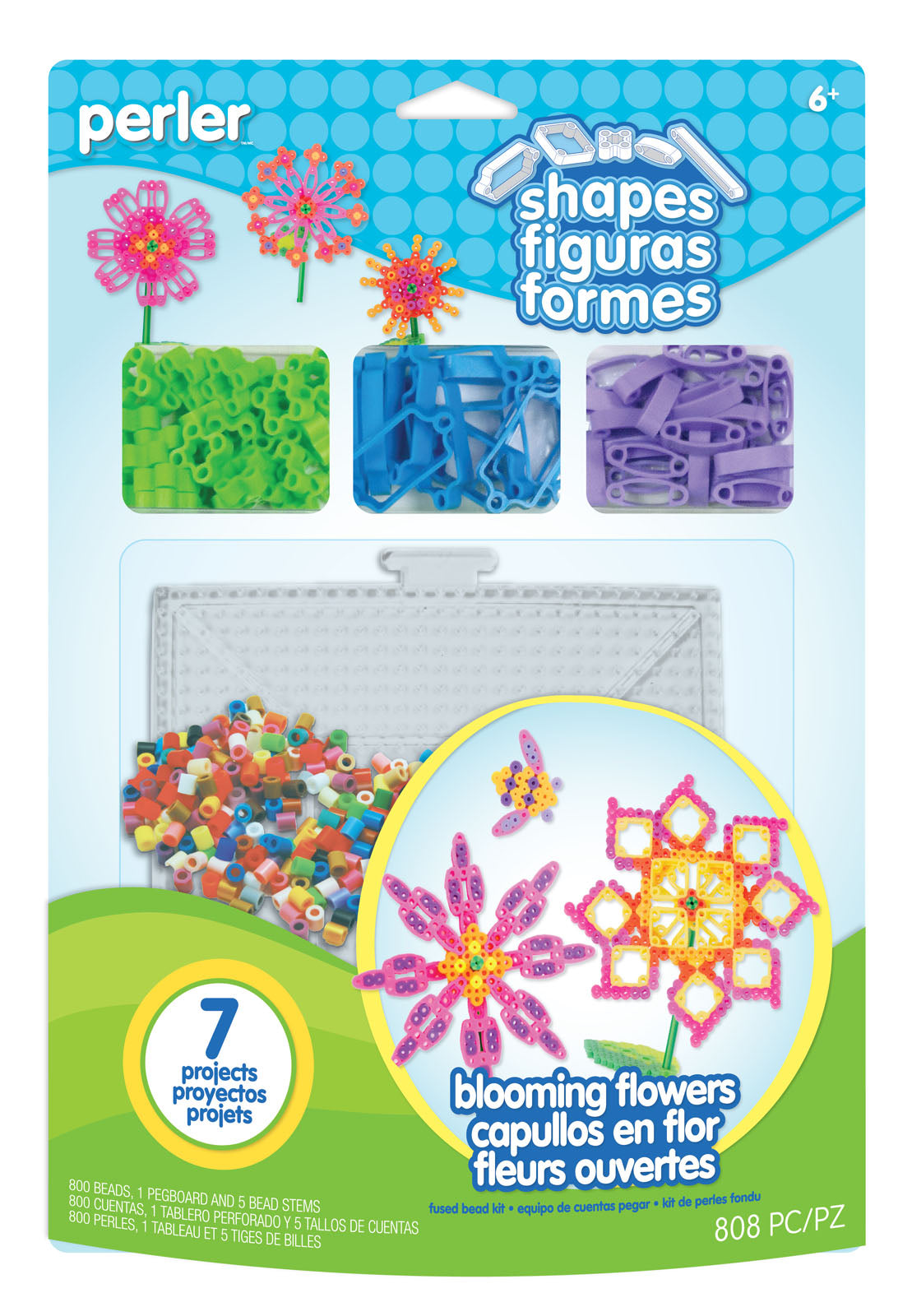 Perler • blomstrende blomster smeltet perlesæt