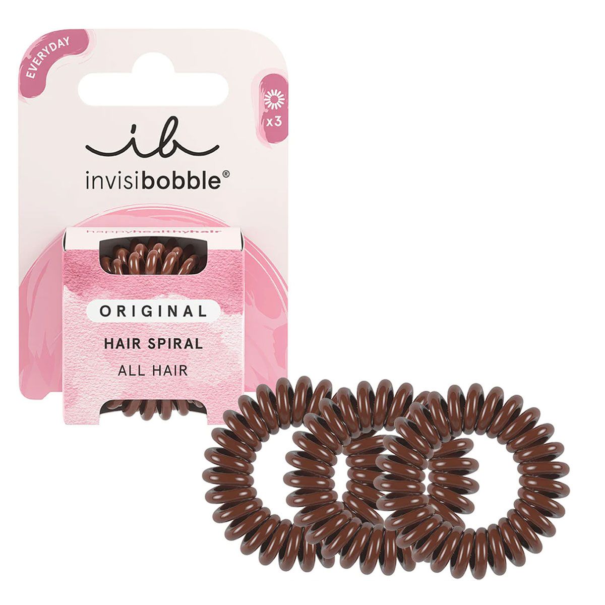 Invisibobble original kringle brun 3 stk